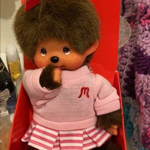 Monchhichi Girl Doll with Standing Box